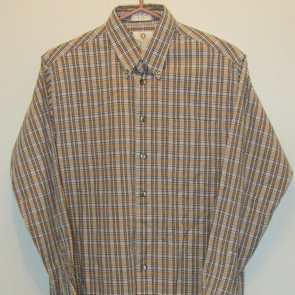 Viyella Men's Shirt Wool and Cotton Plaid Check Print Made in Canada Sz M EUC - Picture 1 of 11